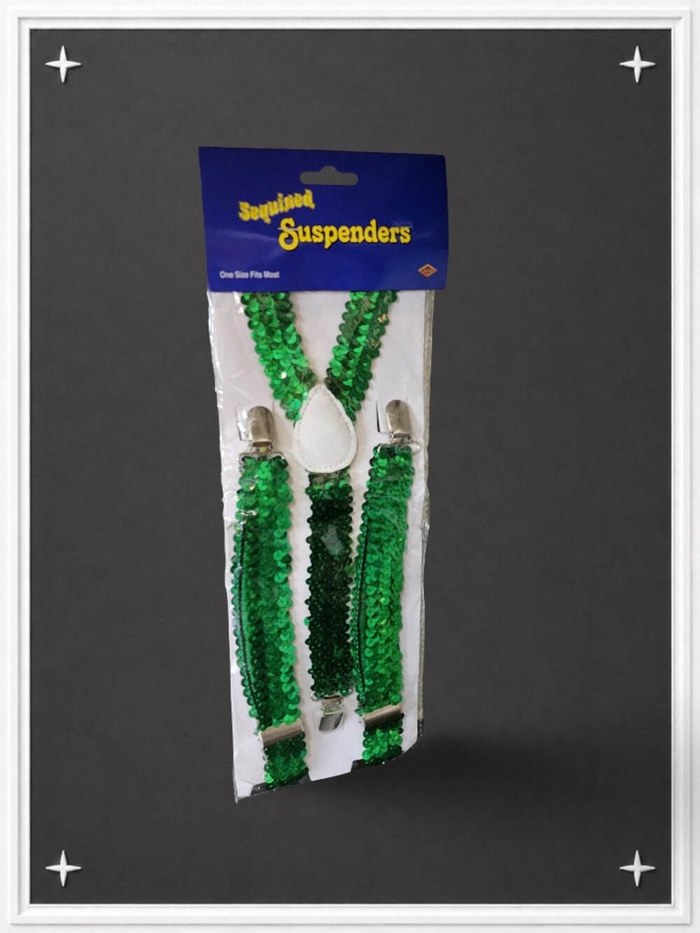 Green Sequin Suspenders | NWT |